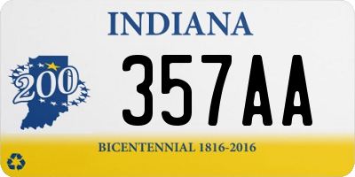 IN license plate 357AA