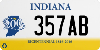 IN license plate 357AB