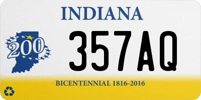 IN license plate 357AQ