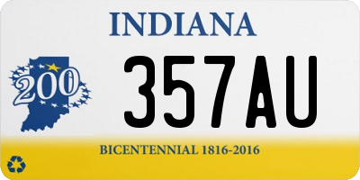 IN license plate 357AU