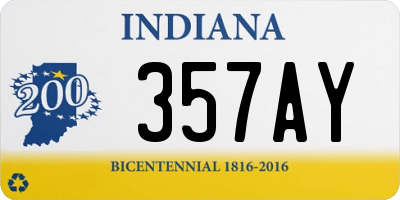 IN license plate 357AY