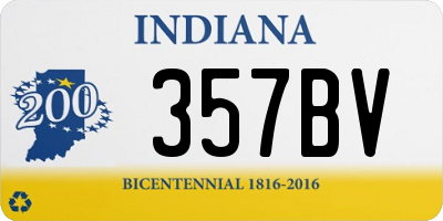 IN license plate 357BV