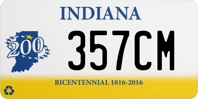 IN license plate 357CM