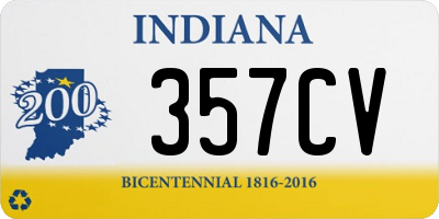 IN license plate 357CV