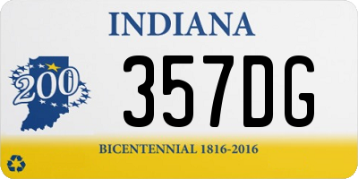 IN license plate 357DG