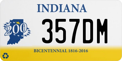 IN license plate 357DM