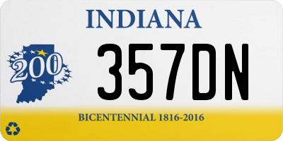 IN license plate 357DN