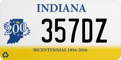 IN license plate 357DZ