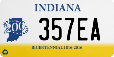 IN license plate 357EA