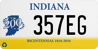 IN license plate 357EG