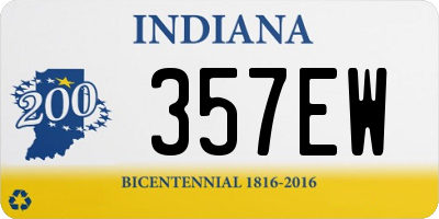 IN license plate 357EW