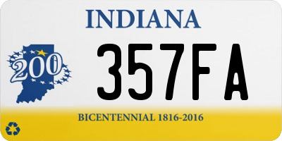 IN license plate 357FA