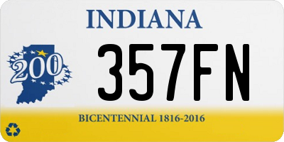 IN license plate 357FN