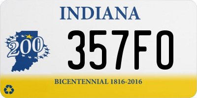 IN license plate 357FO