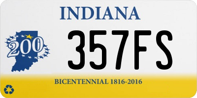 IN license plate 357FS