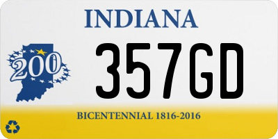 IN license plate 357GD