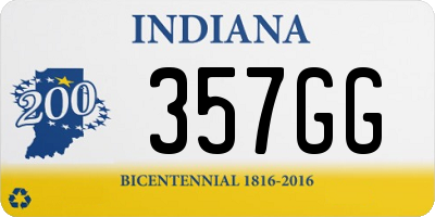 IN license plate 357GG