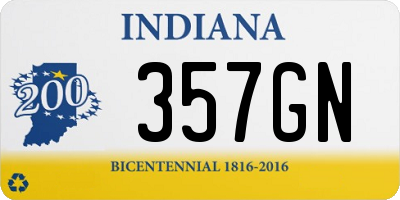 IN license plate 357GN