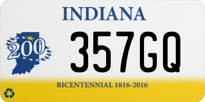 IN license plate 357GQ