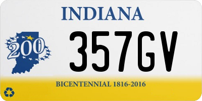 IN license plate 357GV