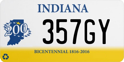 IN license plate 357GY