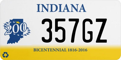 IN license plate 357GZ