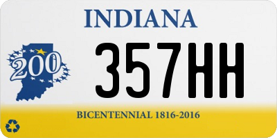 IN license plate 357HH