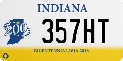 IN license plate 357HT