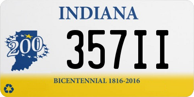 IN license plate 357II