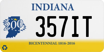 IN license plate 357IT