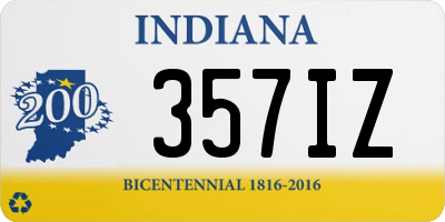 IN license plate 357IZ