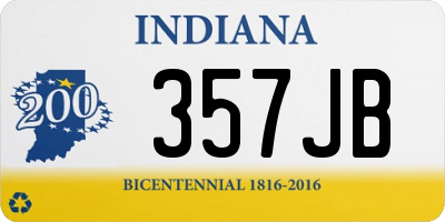 IN license plate 357JB