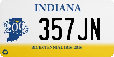 IN license plate 357JN