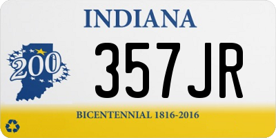 IN license plate 357JR