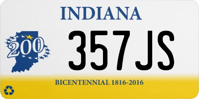 IN license plate 357JS