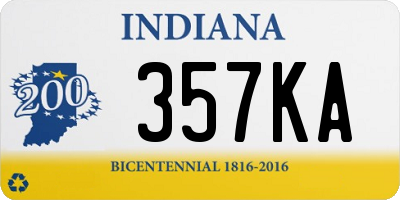 IN license plate 357KA