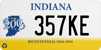 IN license plate 357KE