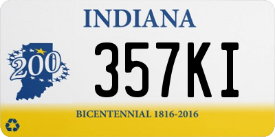 IN license plate 357KI