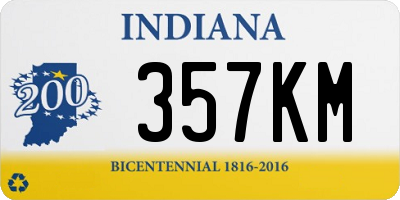 IN license plate 357KM