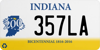 IN license plate 357LA