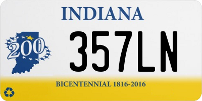 IN license plate 357LN