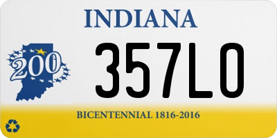 IN license plate 357LO