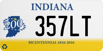 IN license plate 357LT