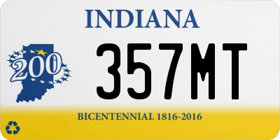 IN license plate 357MT