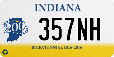 IN license plate 357NH