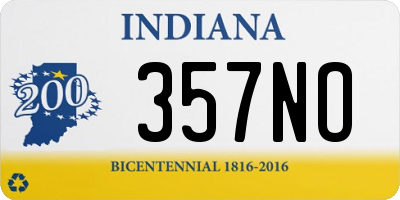 IN license plate 357NO