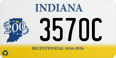 IN license plate 357OC