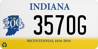 IN license plate 357OG