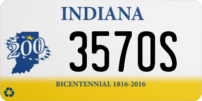 IN license plate 357OS