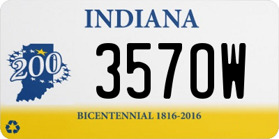 IN license plate 357OW